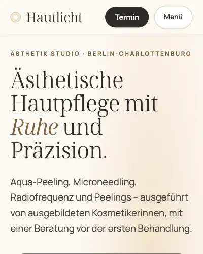 Konzeptstudie Hautlicht auf dem Handy